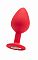 Анальная пробка OUCH! Large Diamond Butt Plug Red SH-OU182RED