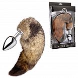       Master Series Untamed Fox Tail Anal Plug - 9 . 
         .