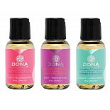     DONA Let me touch you 
    :   Massage Oil Flirty Aroma Blushing Berry,   Massage Oil Sassy Aroma Tropical Tease,   Massage Oil Naughty Aroma Sinful Spring.