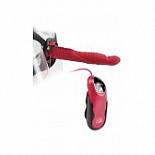    Vibrating 8" Dildo Red 
