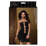        TRIMMED HALTER MINI DRESS BLACK L 882671-BLACK-L 
    ,      .