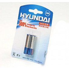 Батарейки AAA Hyundai LR03 2 шт 
Мизинчиковые батарейки типа ААА Hyundai, алкалиновые.