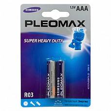 Батарейки AAA Samsung Pleomax R03 2 шт 
Мизинчиковые батарейки типа ААА Samsung.