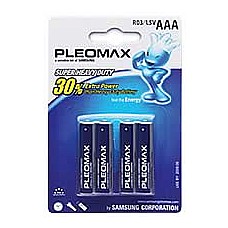 Батарейки AAA Samsung Pleomax R03 4 шт 
Мизинчиковые батарейки типа ААА Samsung.