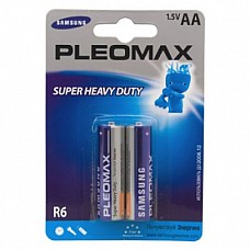 Батарейки AA Samsung Pleomax R6 2 шт 
Пальчиковые батарейки типа АА Samsung Pleomax.