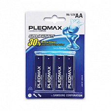 Батарейки AA Samsung Pleomax R6 4 шт 
Пальчиковые батарейки типа АА Samsung Pleomax.