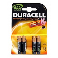 Батарейки AAА Duracel New LR03 4 шт 
Мизиньчиковые батарейки типа ААА DURACELL алкалиновые.