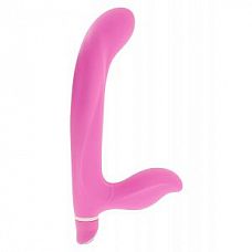 Розовый безремневой страпон Wishbone с вибрацией - 21 см. 
Розовый безремневой страпон Wishbone с вибрацией.