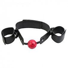Кляп-наручники с красным шариком Breathable Ball Gag Restraint 
Кляп-наручники с красным шариком Breathable Ball Gag Restraint.