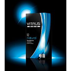 Презервативы VITALIS premium №12 Natural 40116VP 
Классический презерватив из натурального каучукового латекса, прозрачный, со смазкой и накопителем.