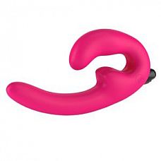 Розовый страпон с вибрацией Sharevibe - 22 см. 
SHAREVIBE- это безремневой страпон со съемной вибропулей.