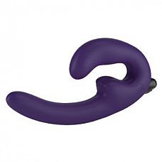 Фиолетовый страпон с вибрацией Sharevibe - 22 см.  
SHAREVIBE- это безремневой страпон со съемной вибропулей.