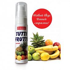 Гель-смазка Tutti-frutti со вкусом тропических фруктов - 30 гр. 
Гель со вкусом и ароматом тропических фруктов придаст вашим любовным ласкам особое удовольствие.