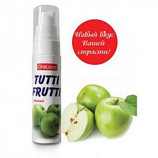Гель-смазка Tutti-frutti с яблочным вкусом - 30 гр.  
Гель со вкусом и ароматом яблока придаст вашим любовным ласкам особое удовольствие.