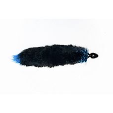 Анальная пробка черного цвета диам.60мм с голубым лисьим хвостом BF60black/skyblue 
Анальная пробка, черного цвета, диаметр 6 см с голубым лисьем хвостом.