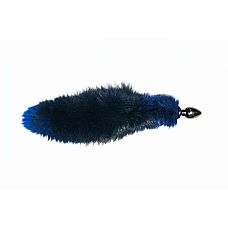 Анальная пробка черного цвета диам.60мм с синим лисьим хвостом BF60black/blue 
Анальная пробка, черного цвета, диаметр 6см с синим лисьем хвостом.