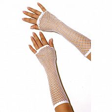 Длинные перчатки в сетку 
Длинные перчатки до локтя из сетчатого полотна.