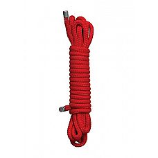 Красная веревка для бандажа Japanese rope 
Веревка длиной 10 метра, шириной 0,8 см, изготовлена из приятного на ощупь нейлона. Края веревки термически обработаны