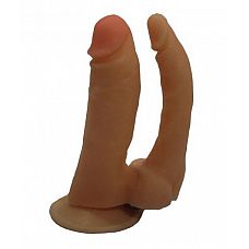 Двойной гелевый фаллоимитатор на присоске - 15 см. 
Это чудесная секс-игрушка, которая позволит получить удовольствие от двойного проникновения.