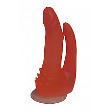 Розовый двойной фаллоимитатор с шипами и присоской - 17 см. 
Это секс-игрушка, которая позволит добиться двойного эффекта во время сексуальных игр и стимуляции.
