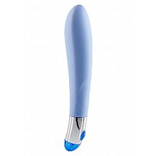 Голубой вибратор Lovely Vibes Elegant - 18.5 см. 
Вибратор нежно голубого цвета.