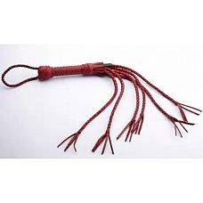 Красная кожаная плеть 
Плетеная плеть (флоггер) изготовлена из натуральной кожи.
