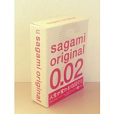 Ультратонкие презервативы Sagami Original - 3 шт. 
Полиуретановые ультратонкие презервативы (0,02 мм).