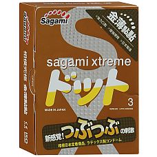 Презервативы Sagami Xtreme FEEL UP с точечной текстурой и линиями прилегания - 3 шт. 
Чтобы любимая назвала секс фееричным, не обязательно активно двигаться, сдерживая себя.