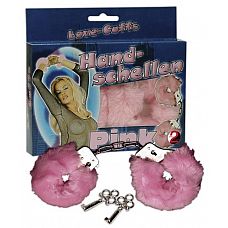 Розовые меховые наручники  Love Cuffs Rose  
Металлические наручники в меховой съемной оболочке.