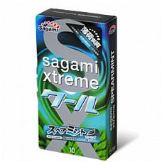 Презервативы Sagami Xtreme Mint с ароматом мяты - 10 шт. 
Латексные презервативы с ароматом мяты.