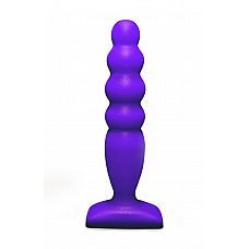 Фиолетовый анальный стимулятор Large Bubble Plug - 14,5 см. 
Анальный стимулятор с рельефной поверхностью в виде  елочки.