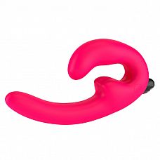 Страпон с вибрацией розовый SHAREVIBE 
SHAREVIBE - это безремневой страпон со съемной вибропулей.