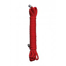 Красная веревка для бандажа Kinbaku - 10 м. 
Вы мечтали о сексуальных играх со связыванием и доминированием? Тогда это точно для вас! Будьте уверены, ваш партнер не сможет пошевелиться, будучи связанным.