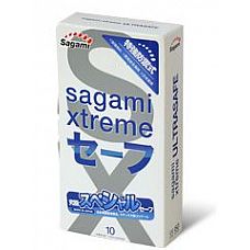 Презервативы Sagami Xtreme Ultrasafe с двойным количеством смазки - 10 шт. 
Упаковка из 10 латексных презервативов конусообразной формы для усиления энергетики и двойным количеством смазки для более высокого уровня безопасности и комфорта.