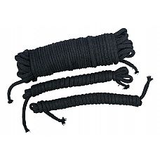 Чёрные хлопковые верёвки для бондажа 
Чёрные хлопковые верёвки для бондажа.