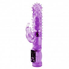 Фиолетовый хай-тек вибратор Happy Bunny - 22,5 см. 
Гелевый вибратор с поступательными функциями, с клиторальным стимулятором в виде кролика.