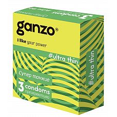 Ультратонкие презервативы Ganzo Ultra thin - 3 шт. 
Прозрачные презервативы Ganzo Ultra thin цилиндрической формы с накопителем, силиконовой смазкой и супер тонкими стенками для более естественных ощущений.