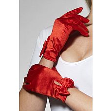 Атласные перчатки с бантом 
Элегантные короткие атласные перчатки с кокетливыми бантами сделают образ их обладательницы изысканным и манящим.