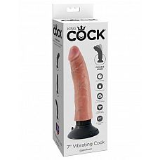  King Cock - 7" Vibrating Cock Flesh 
 King Cock      ! ,  ,          ,      .