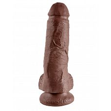 Коричневый фаллоимитатор 8  Cock with Balls - 21,3 см. 
Одного взгляда на этот податливый фаллос достаточно, чтобы распалиться сексуальным желанием.
