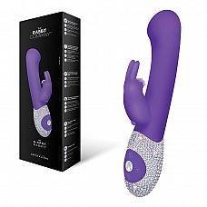 Фиолетовый вибромассажёр The G-spot Rabbit с украшенной стразами рукоятью - 22 см. 
Уникальный по своему исполнению и качеству массажер из гипоаллергенного силикона фиолетового цвета.