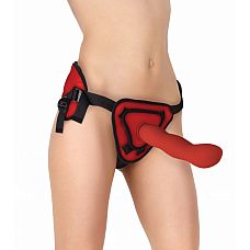 Страпон Deluxe Silicone Strap On 10 Inch Red OUCH! SH-OU211RED 
