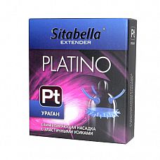 Насадка стимулирующая Sitabella Extender Platino Ураган. 
Ситабелла - один высококачественный презерватив с накопителем из гипоаллергенного латекса с двумя ромбиками из усиков в обильной смазке на силиконовой основе.
