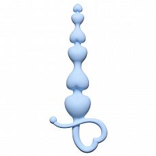 Голубая анальная цепочка Begginers Beads - 18 см. 
Анальные бусы выполнены из высококачественного медицинского силикона.