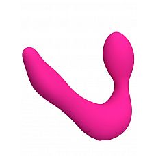 Безремневой вибрострапон Eternal - Swan (15.5 см), Фуксия 
Безремневой вибрострапон анатомической формы розового цвета, изготовленный из силикона.