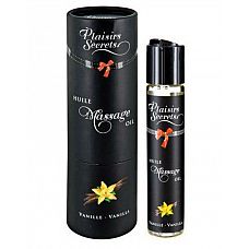 Массажное масло с ароматом ванили Huile de Massage Gourmande Vanille - 59 мл. 
Массажное масло безопасное при проглатывании.