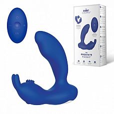 Синий массажёр простаты Prostate Rabbit с вибрацией и пультом ДУ 
Функциональный эргономичный массажер простаты из гигиеничного силикона.