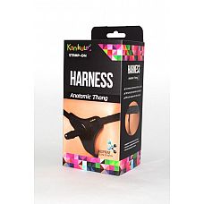 Чёрные трусики с плугом Kanikule Strap-on Harness Anatomic Thong 
Обеспечивает надежную фиксацию любого типа насадки.