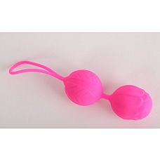 Фигурные розовые шарики  Бутон цветка  
Вагинальные шарики в форме бутонов цветка со смещенным центром тяжести.