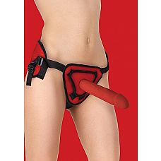  Deluxe Silicone Strap On 10 Inch Red OUCH! SH-OU209RED 
